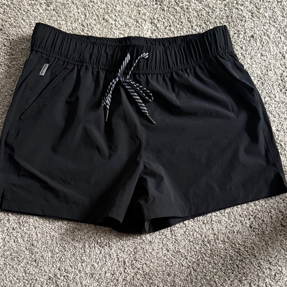 Black Drawstring Active Shorts
